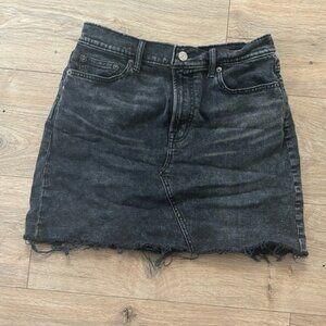 Black Denim Skirt